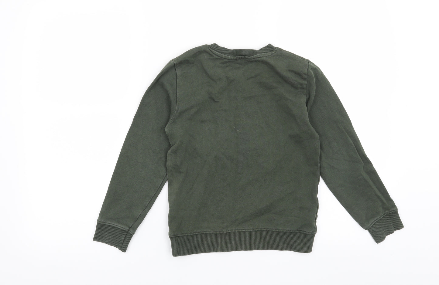 H&M Boys Green   Pullover Sweatshirt Size 7-8 Years  - Dinosaur