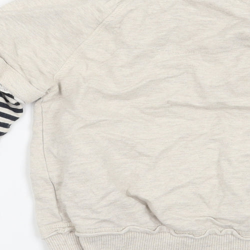 NEXT Girls Beige Striped  Pullover Sweatshirt Size 4 Years  - What I like , Cats, Pretty Flowers, Penguins