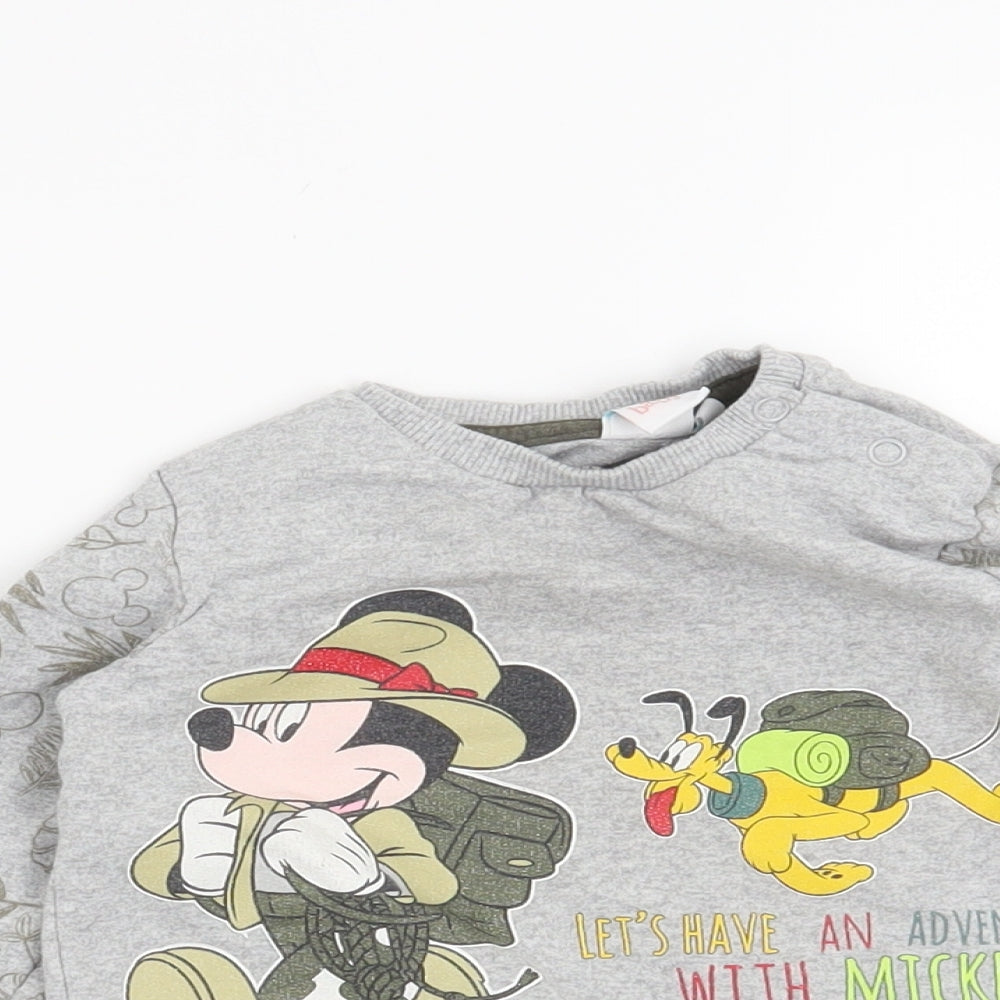 Disney Baby Baby Grey   Pullover Jumper Size 18-24 Months  - Disney Mickey Mouse