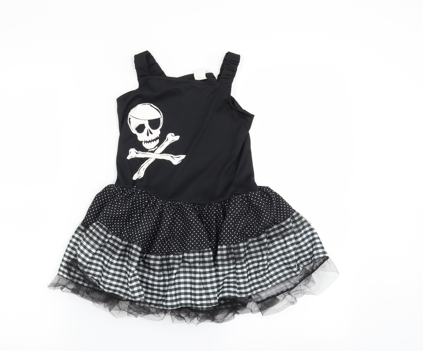 Preworn Girls Black   Fit & Flare  Size 8-9 Years