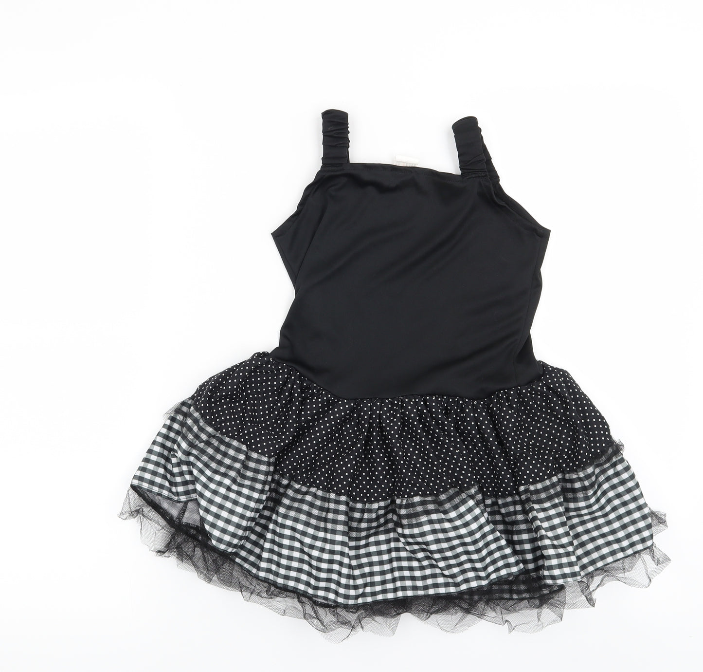 Preworn Girls Black   Fit & Flare  Size 8-9 Years