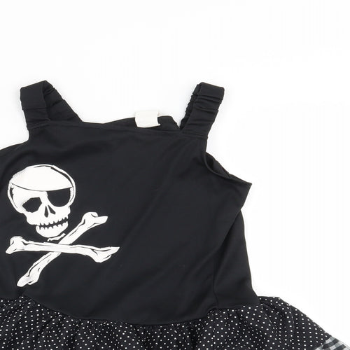 Preworn Girls Black   Fit & Flare  Size 8-9 Years