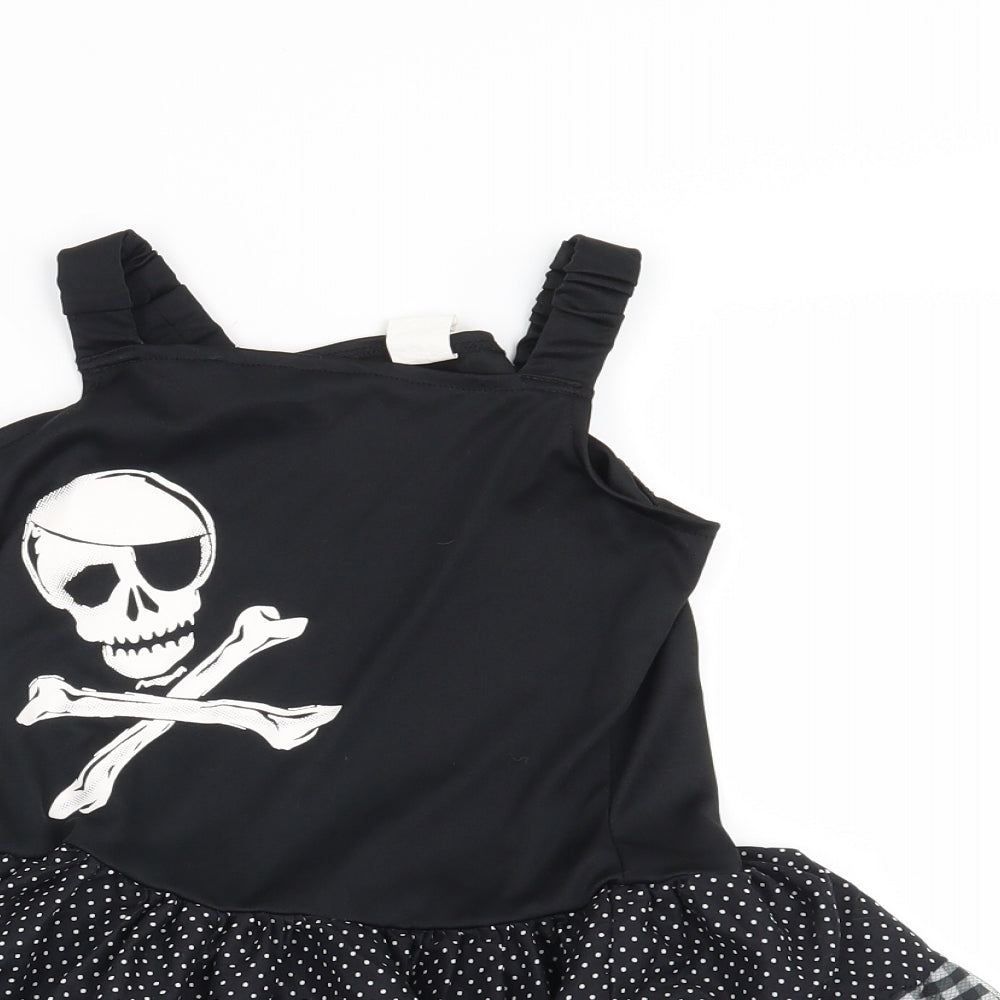 Preworn Girls Black   Fit & Flare  Size 8-9 Years