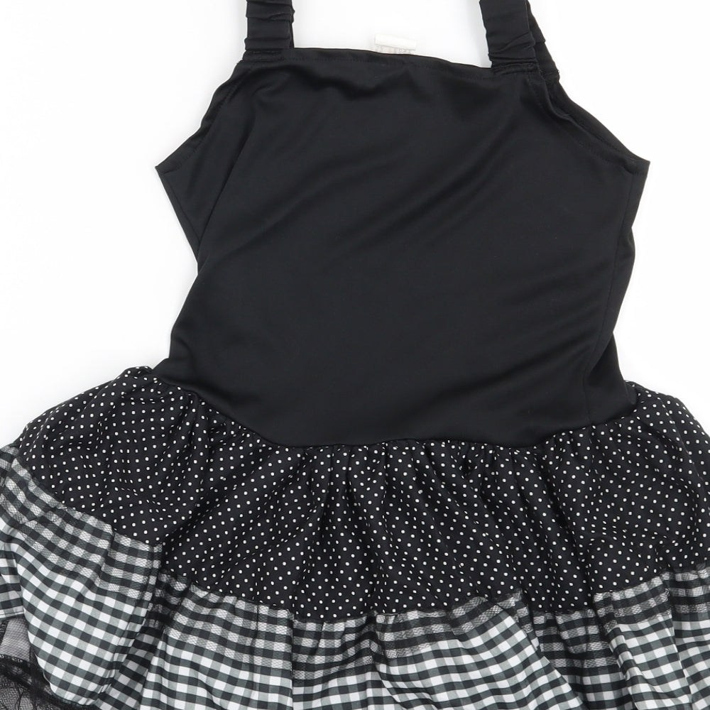 Preworn Girls Black   Fit & Flare  Size 8-9 Years