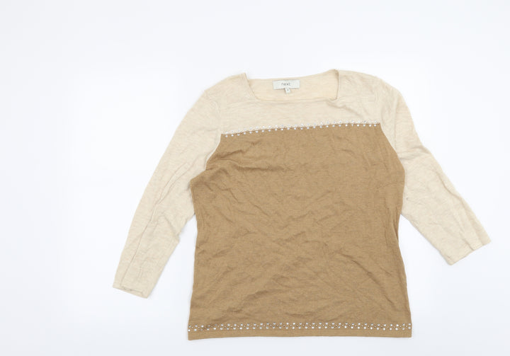 NEXT Womens Beige   Pullover Jumper Size 14
