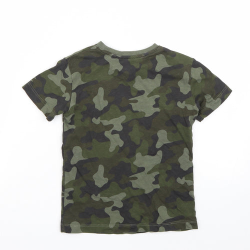 NEXT Girls Green Camouflage  Basic T-Shirt Size 5 Years