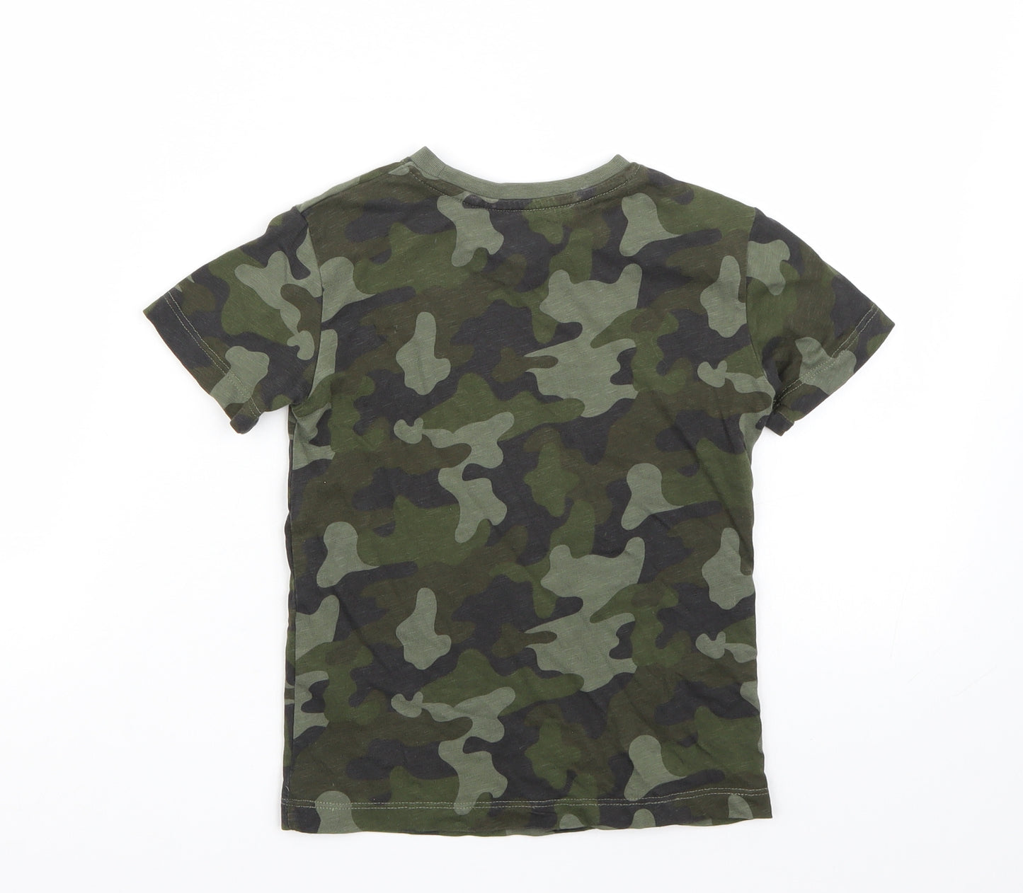 NEXT Girls Green Camouflage  Basic T-Shirt Size 5 Years