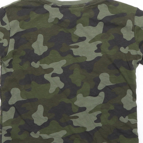 NEXT Girls Green Camouflage  Basic T-Shirt Size 5 Years