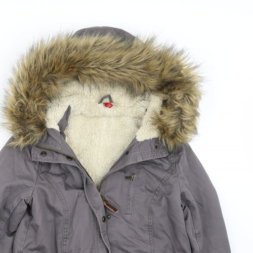 H&M Womens Grey   Jacket Coat Size 8