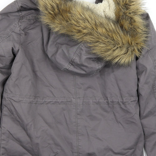 H&M Womens Grey   Jacket Coat Size 8