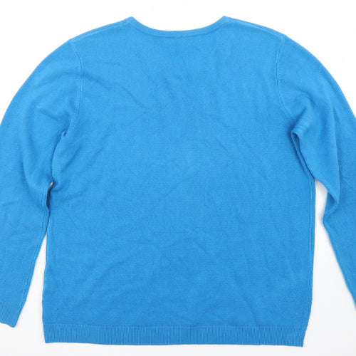 Vida Vi Womens Blue   Pullover Jumper Size XL
