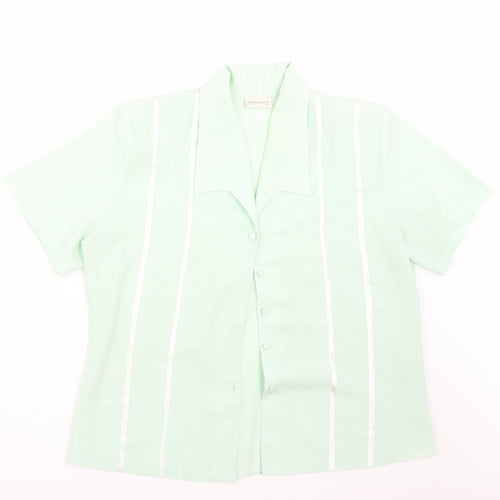 Michael Gold Womens Green   Basic Button-Up Size 18