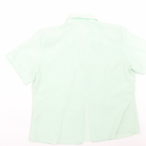 Michael Gold Womens Green   Basic Button-Up Size 18