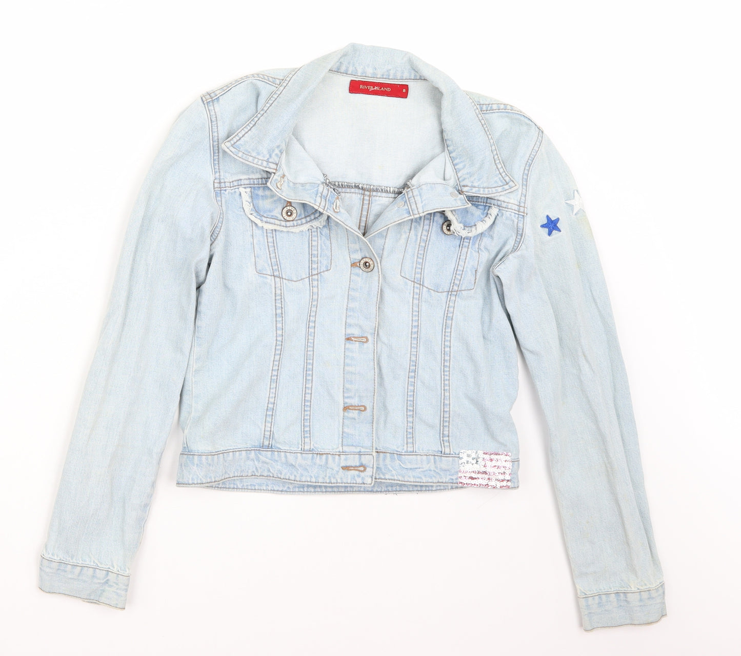 Riverisland Womens Blue   Jacket Coat Size 8