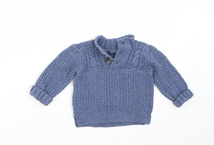 Gap Boys Blue Pullover Jumper Size 0-3 Months