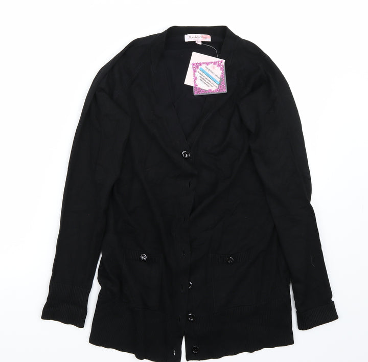 Michele Hope Womens Black Cardigan Jumper Size 12