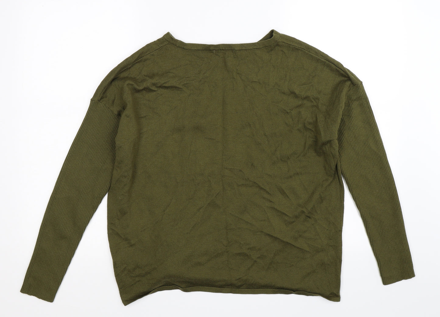 TU Womens Green  Knit Pullover Jumper Size 16