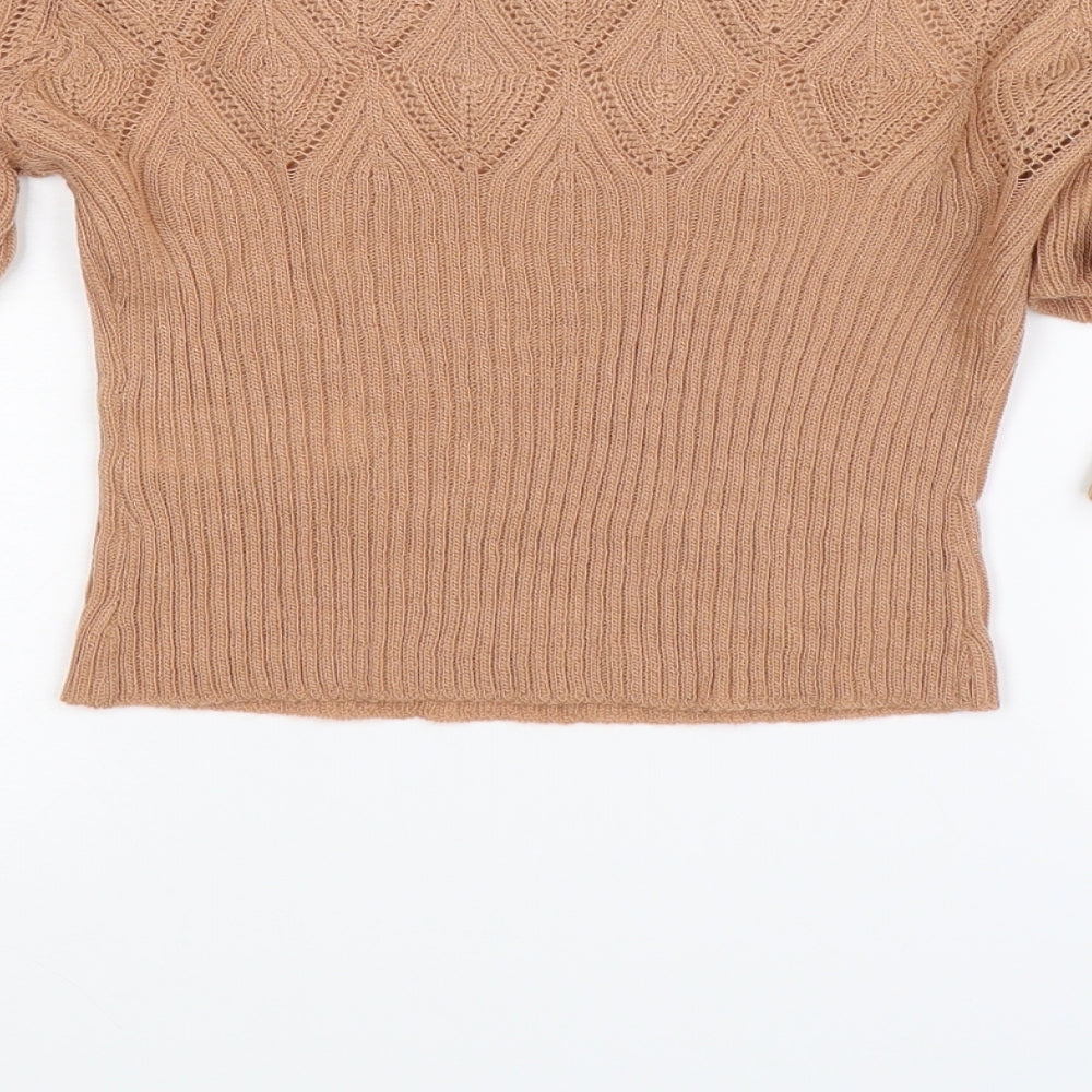 ASOS Womens Beige  Knit Pullover Jumper Size 10