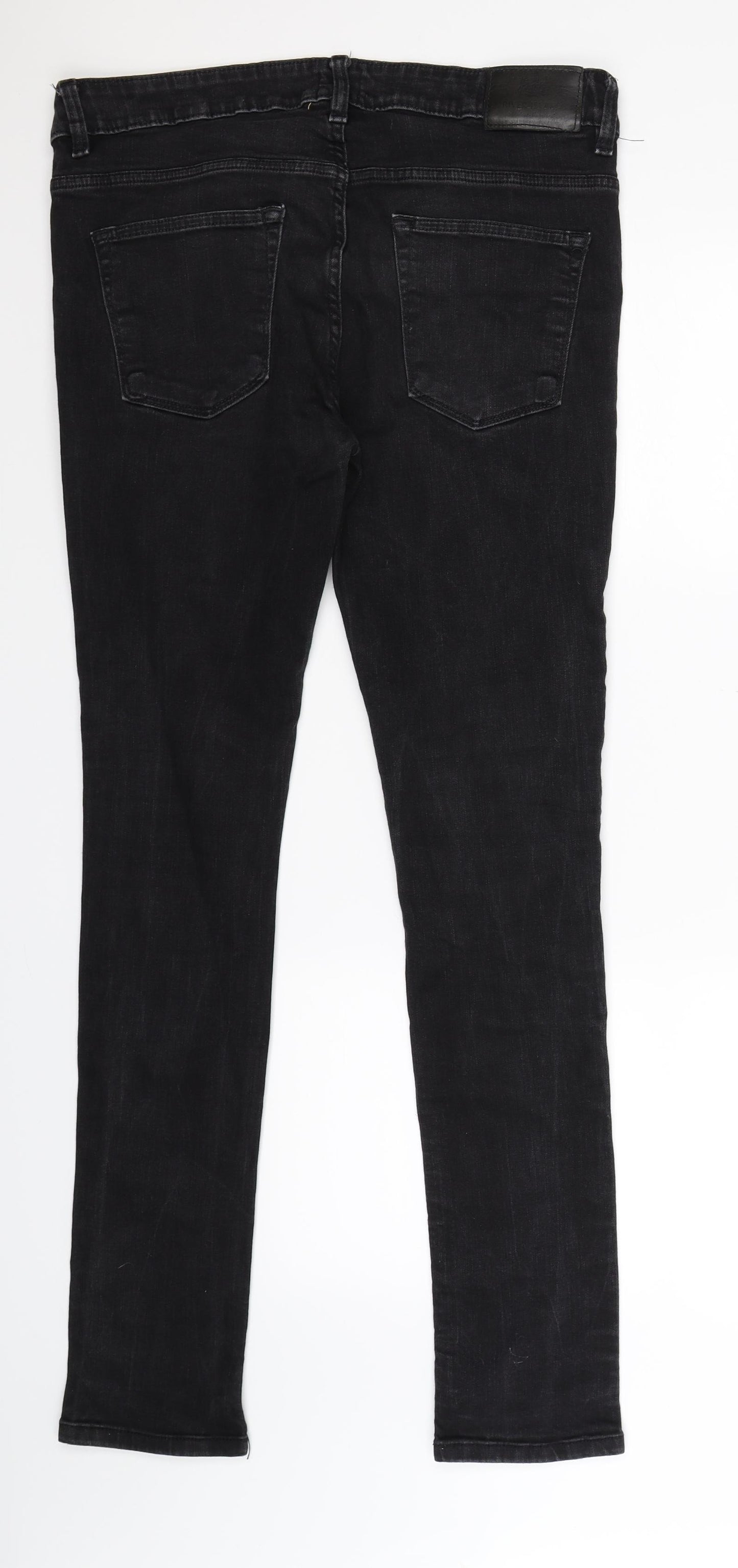 River Island Mens Black  Denim Skinny Jeans Size 36 L34 in