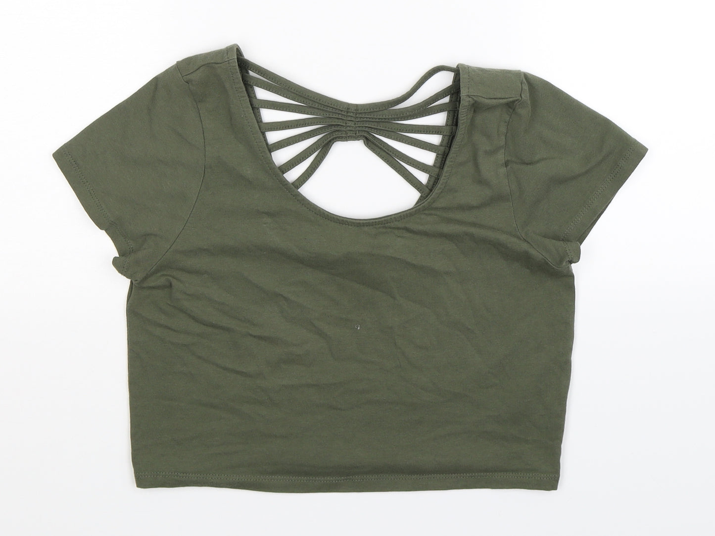 Primark Womens Green   Cropped T-Shirt Size 14