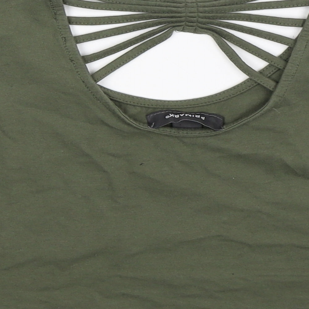 Primark Womens Green   Cropped T-Shirt Size 14