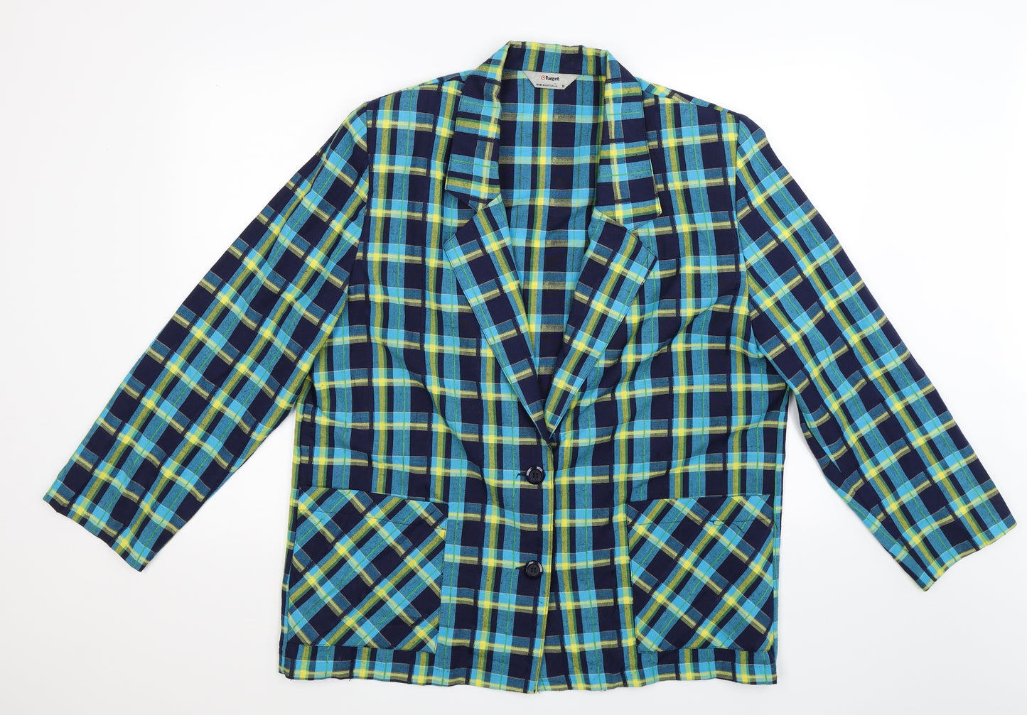 Target Womens Multicoloured Check  Jacket Blazer Size 18