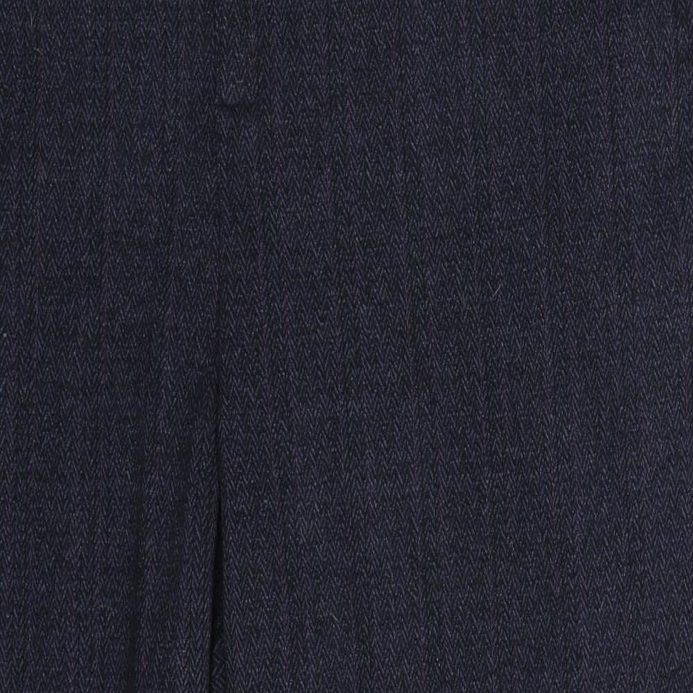 TU Womens Blue Herringbone  Trousers  Size 18 L28 in
