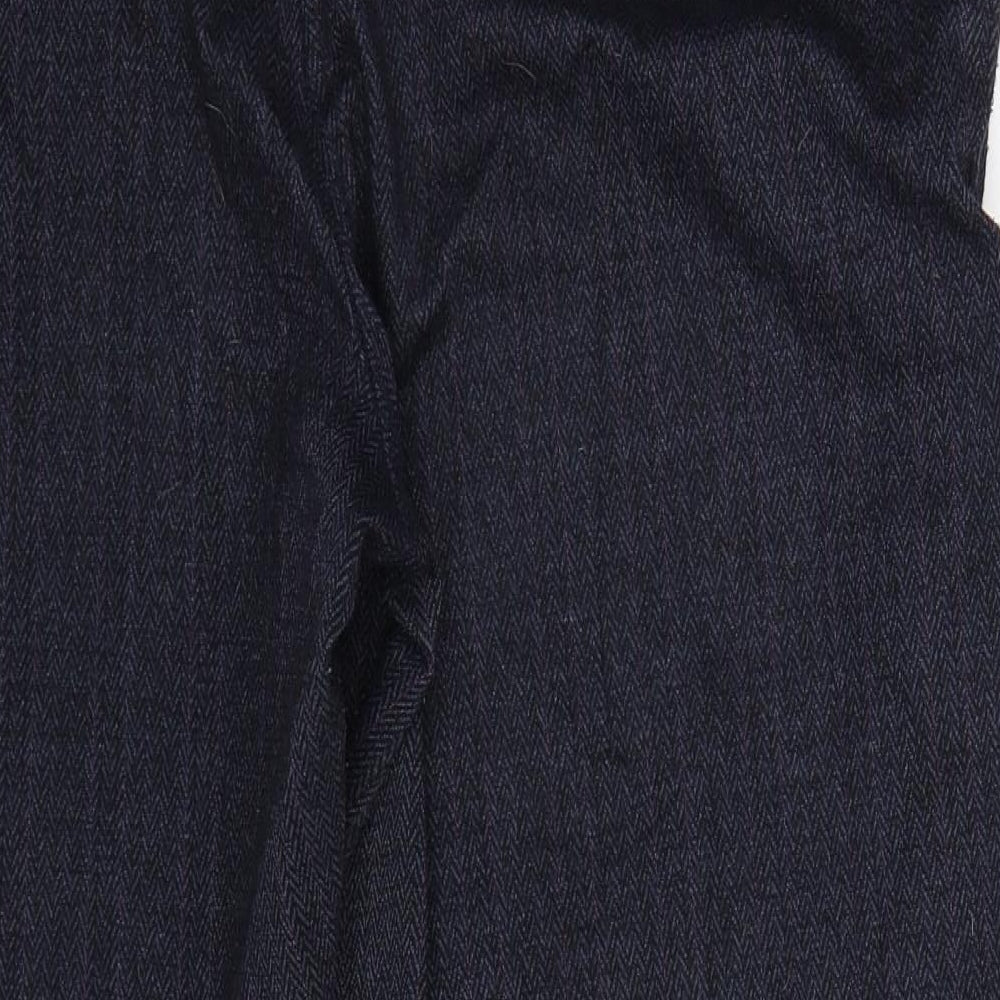 TU Womens Blue Herringbone  Trousers  Size 18 L28 in
