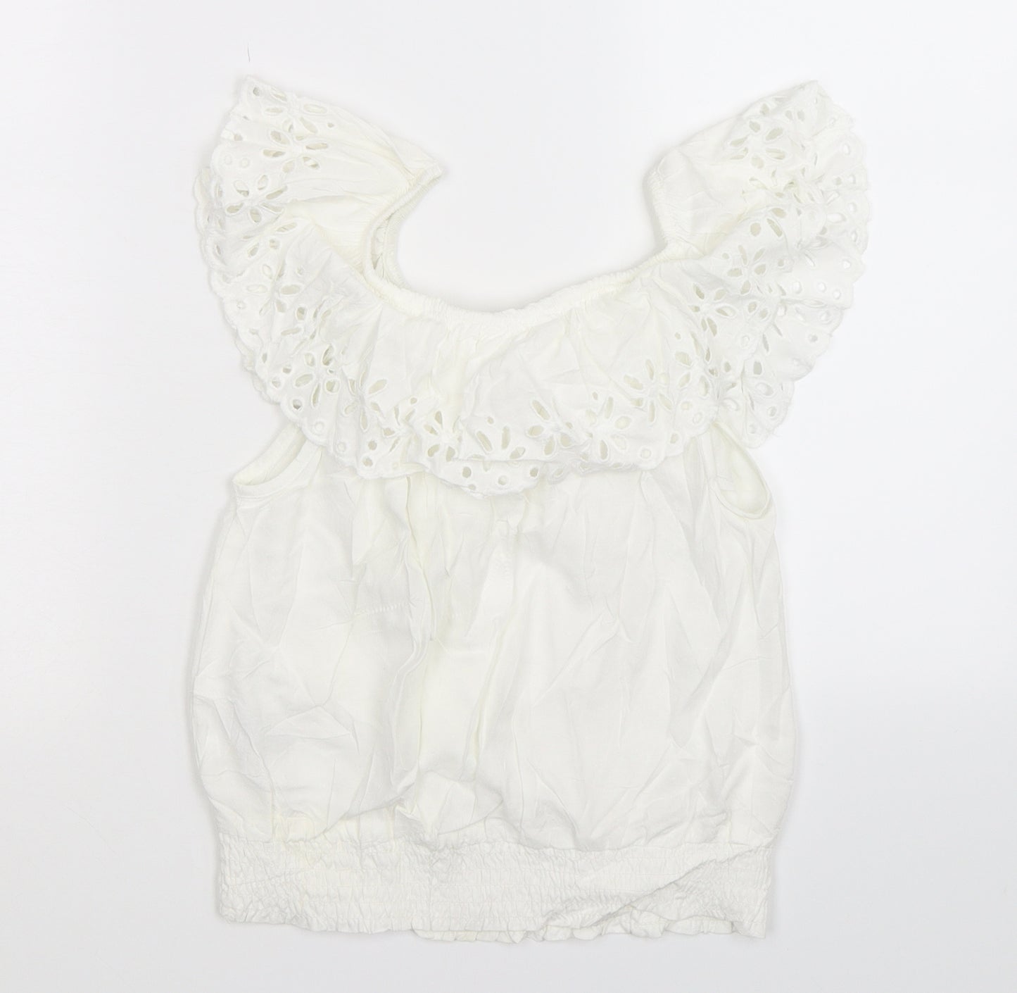 H&M Girls White   Basic T-Shirt Size 10-11 Years