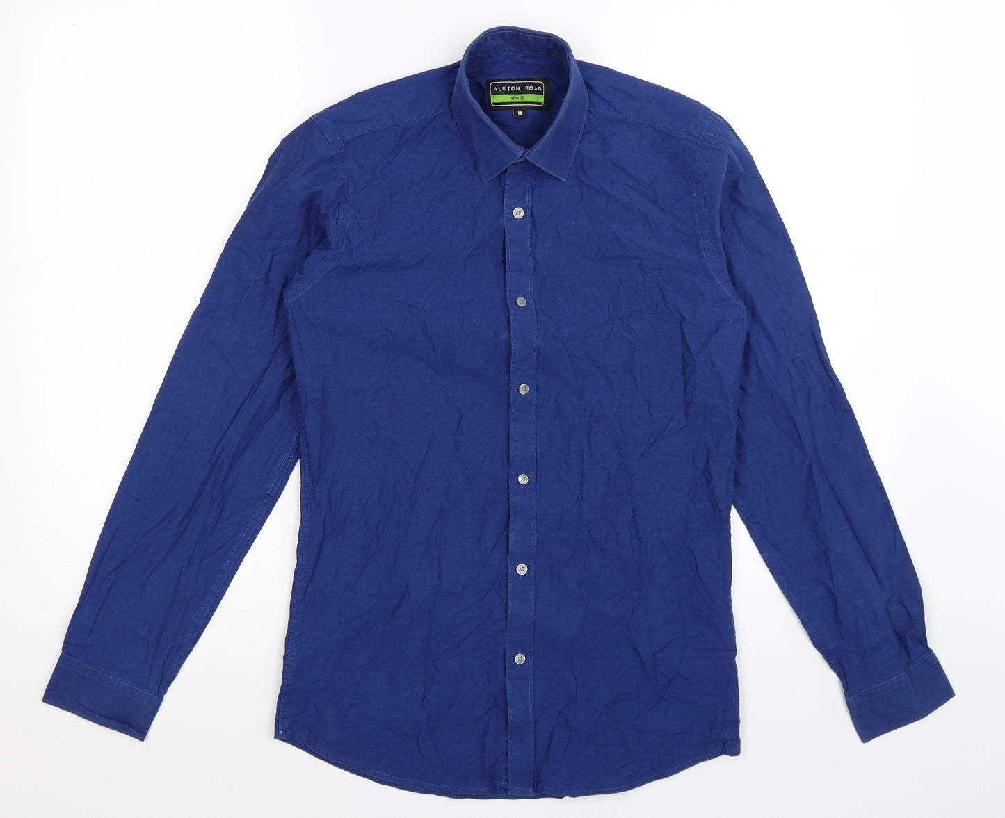 Albion Road Boys Blue   Basic Button-Up Size 14 Years