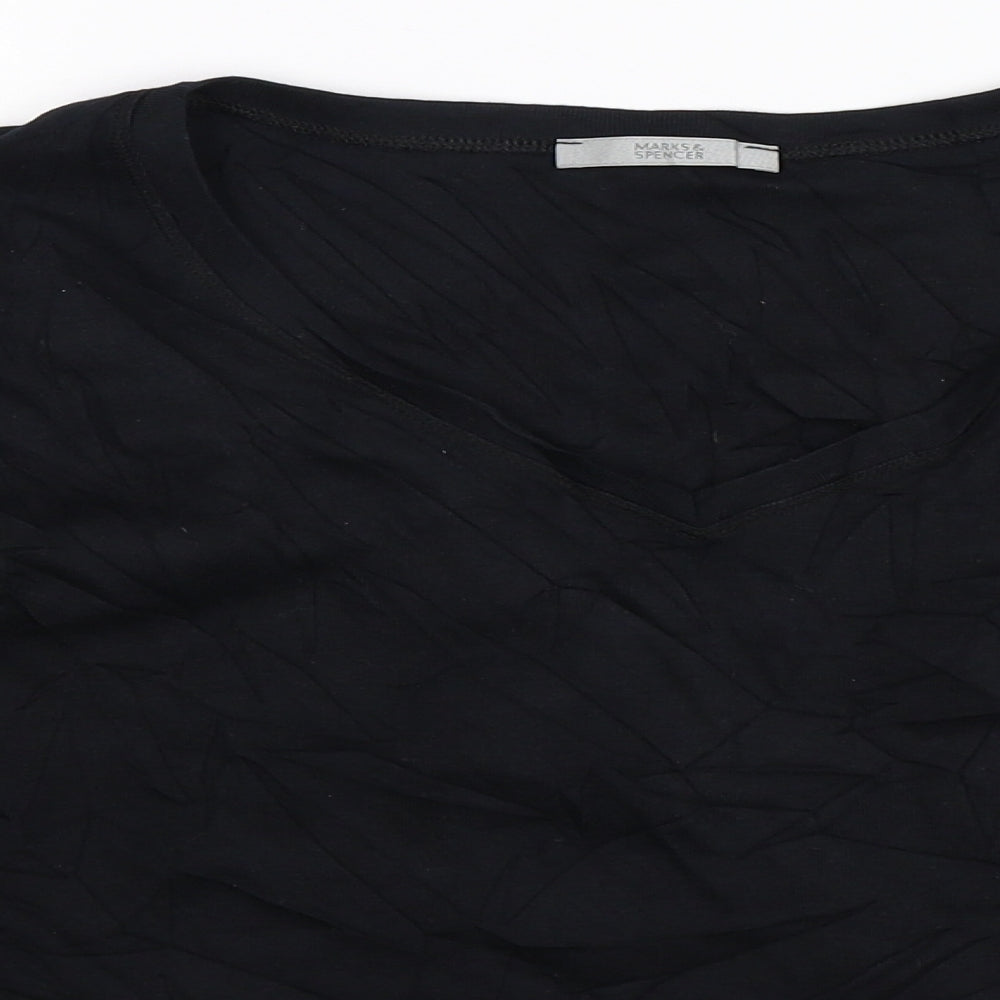 Marks and Spencer Womens Black   Basic T-Shirt Size 22