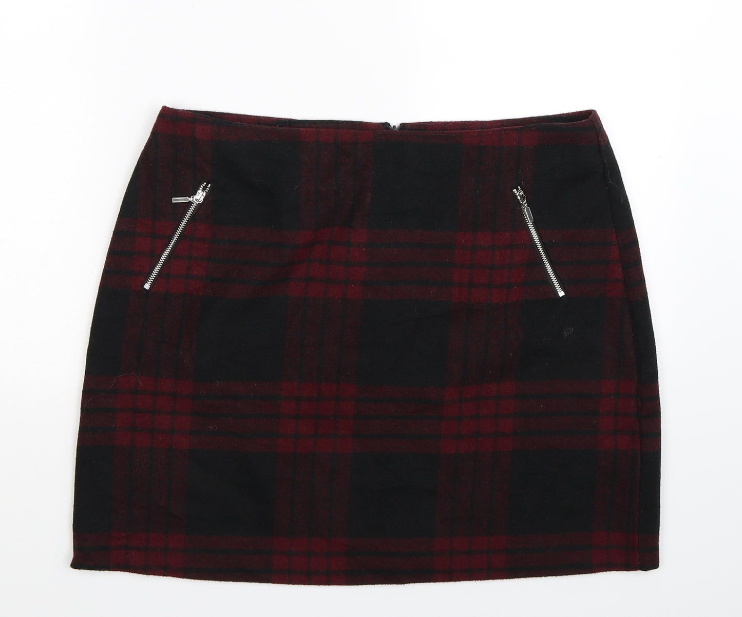 Peacocks Womens Multicoloured Check Fleece Mini Skirt Size 14