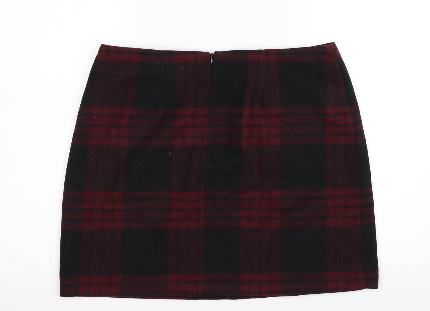 Peacocks Womens Multicoloured Check Fleece Mini Skirt Size 14