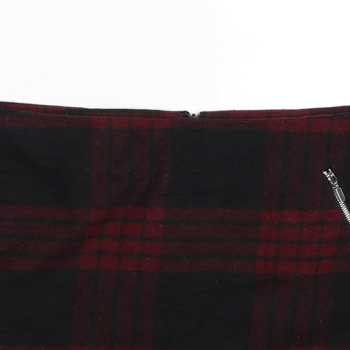 Peacocks Womens Multicoloured Check Fleece Mini Skirt Size 14