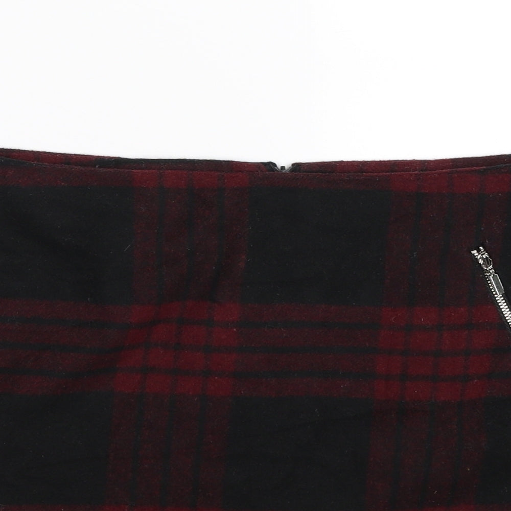 Peacocks Womens Multicoloured Check Fleece Mini Skirt Size 14