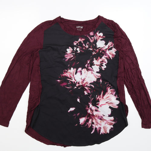 Apt. 9 Womens Multicoloured Floral  Basic Blouse Size L