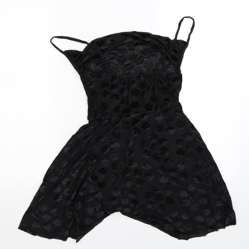 Boohoo Womens Black   Jumpsuit One-Piece Size 8 L3 in