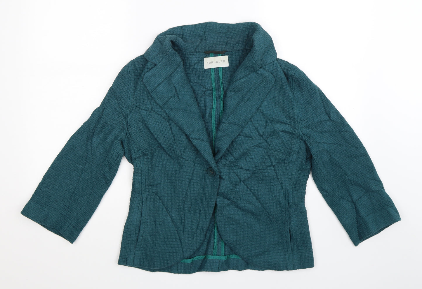 Turnover Womens Green   Jacket Blazer Size 12
