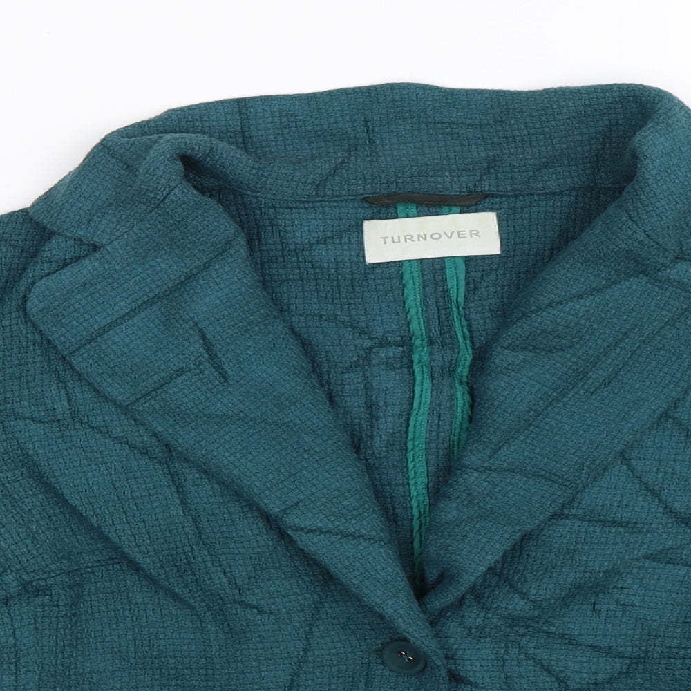 Turnover Womens Green   Jacket Blazer Size 12