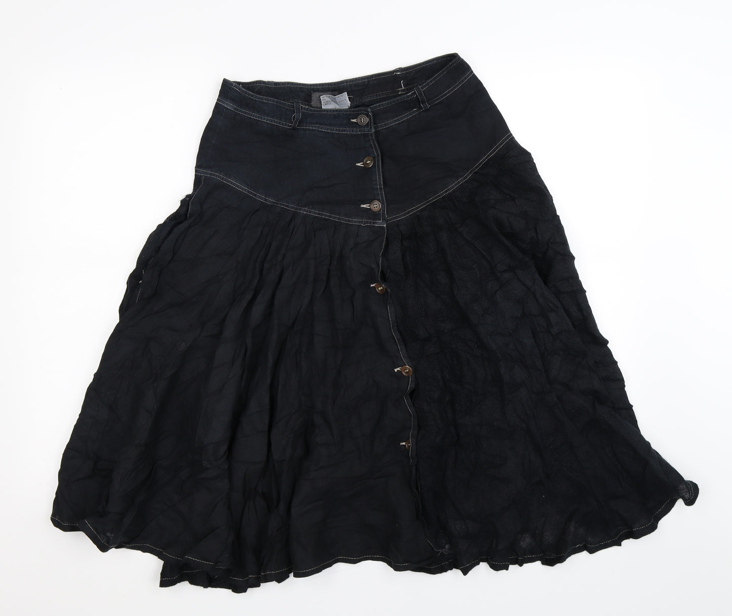 Umberto Ginocchietti Womens Black   Flare Skirt Size 26 in
