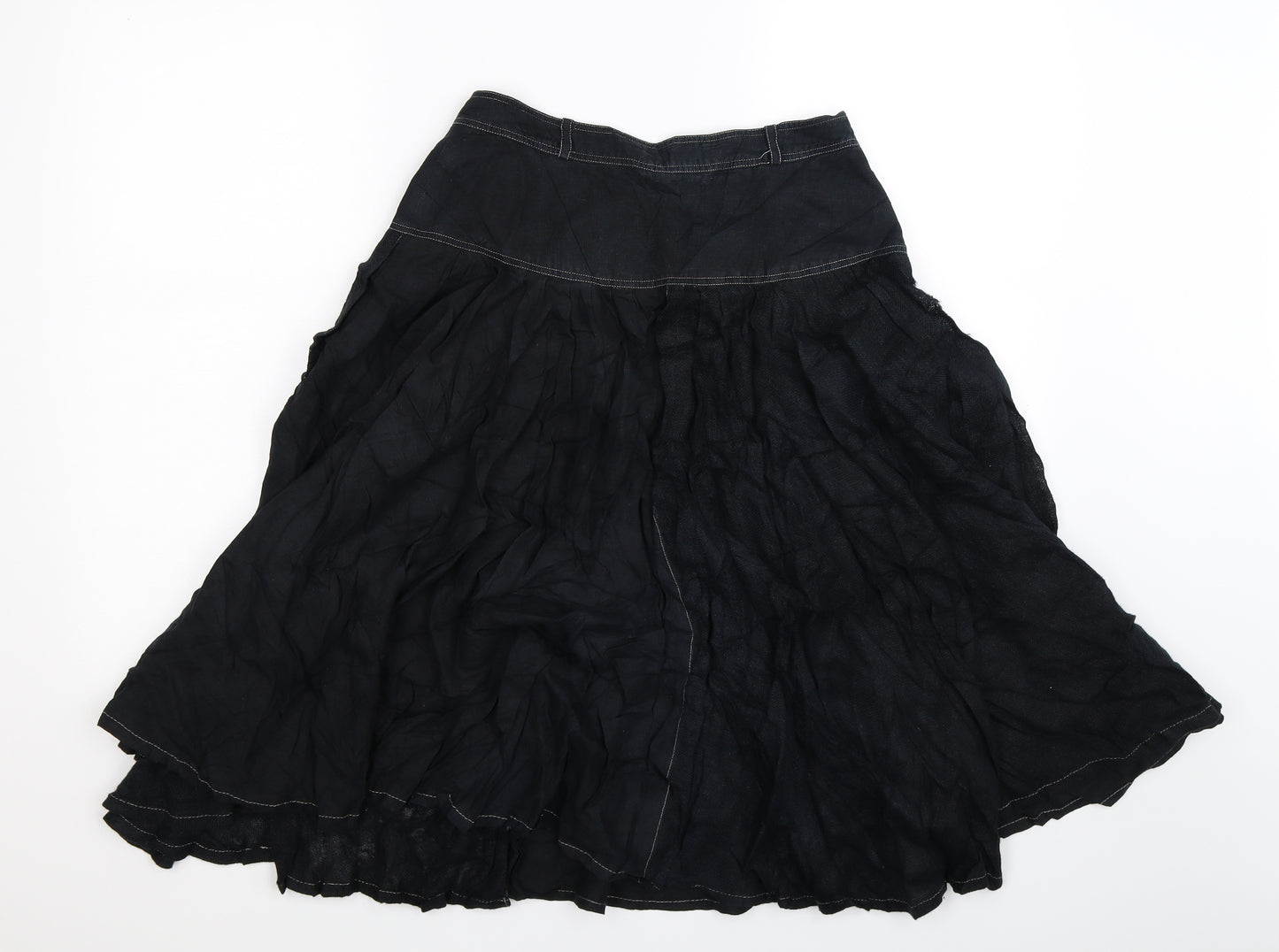 Umberto Ginocchietti Womens Black   Flare Skirt Size 26 in