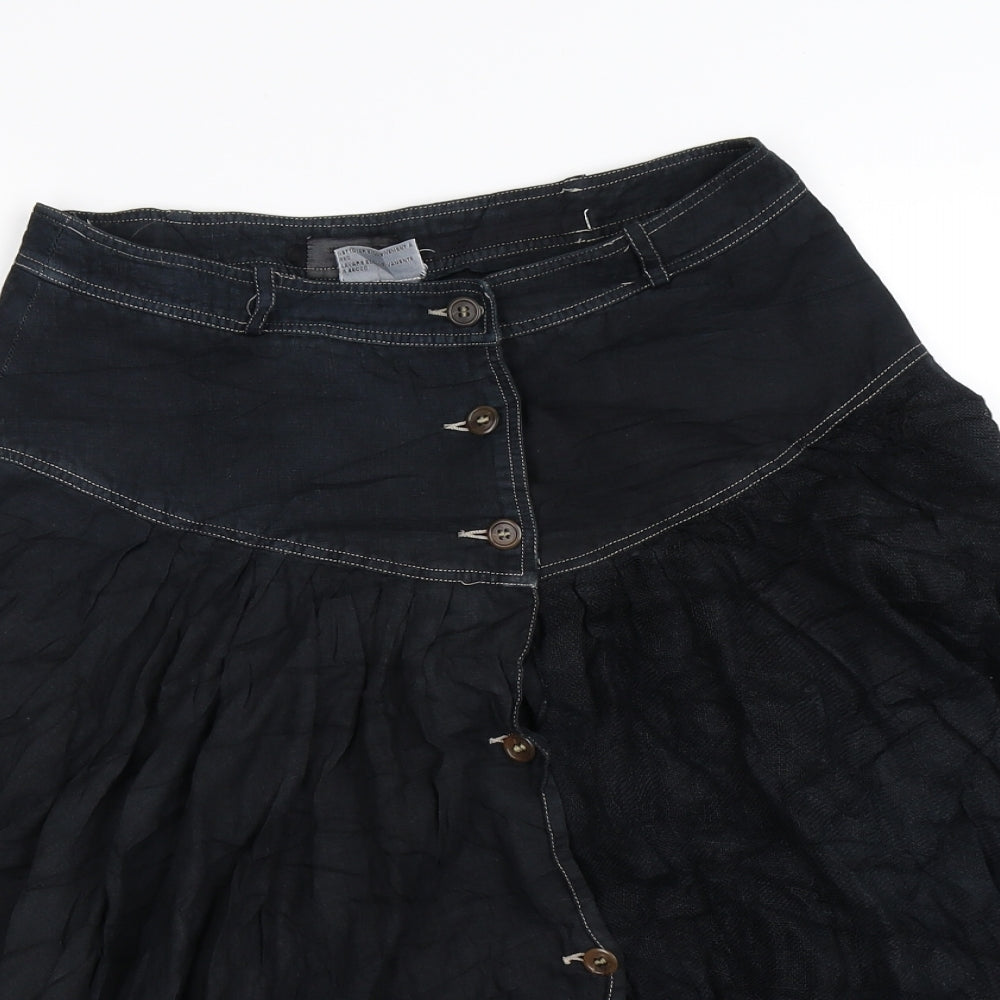 Umberto Ginocchietti Womens Black   Flare Skirt Size 26 in