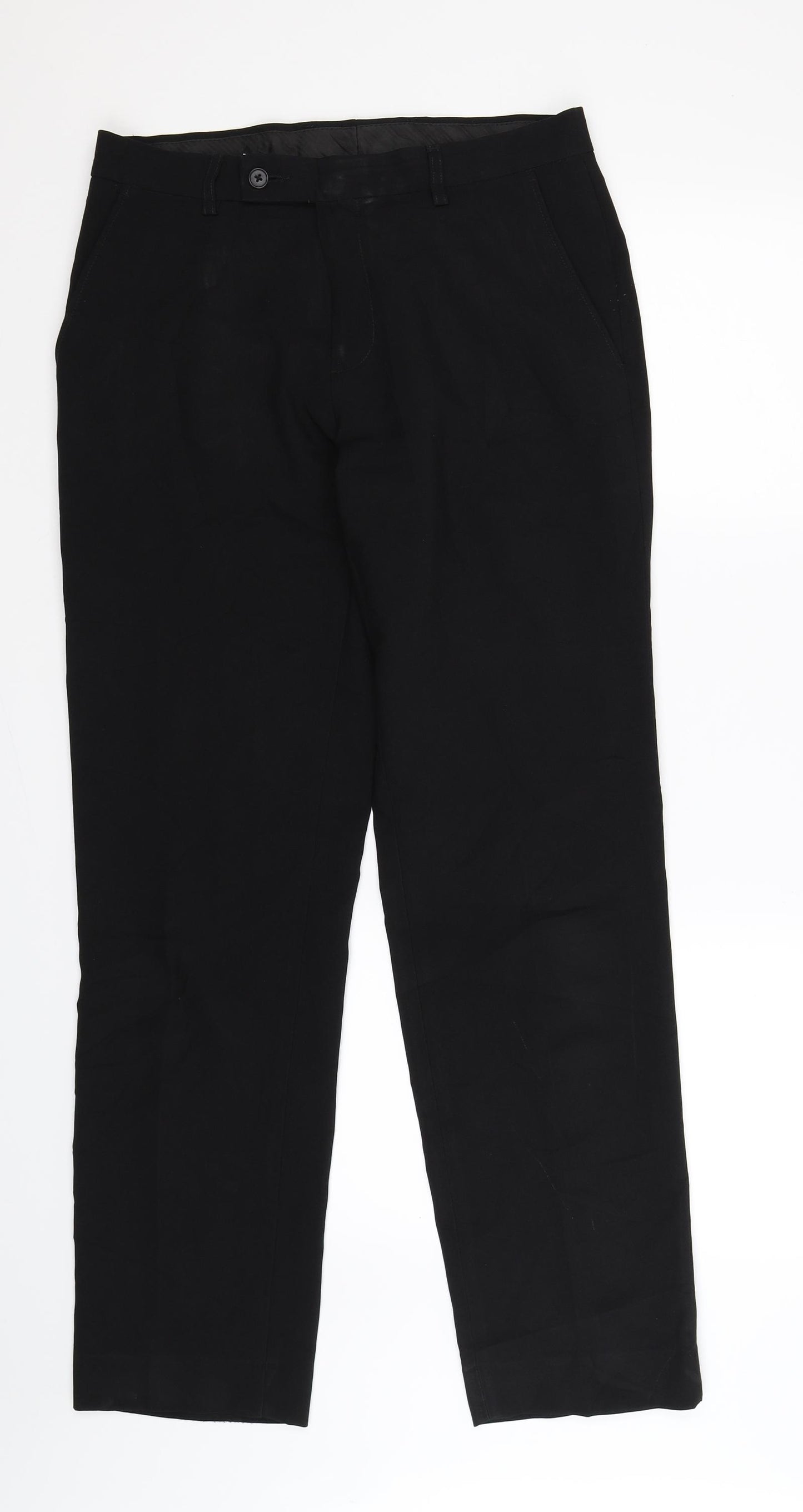 George Mens Black   Dress Pants Trousers Size 30 L31 in