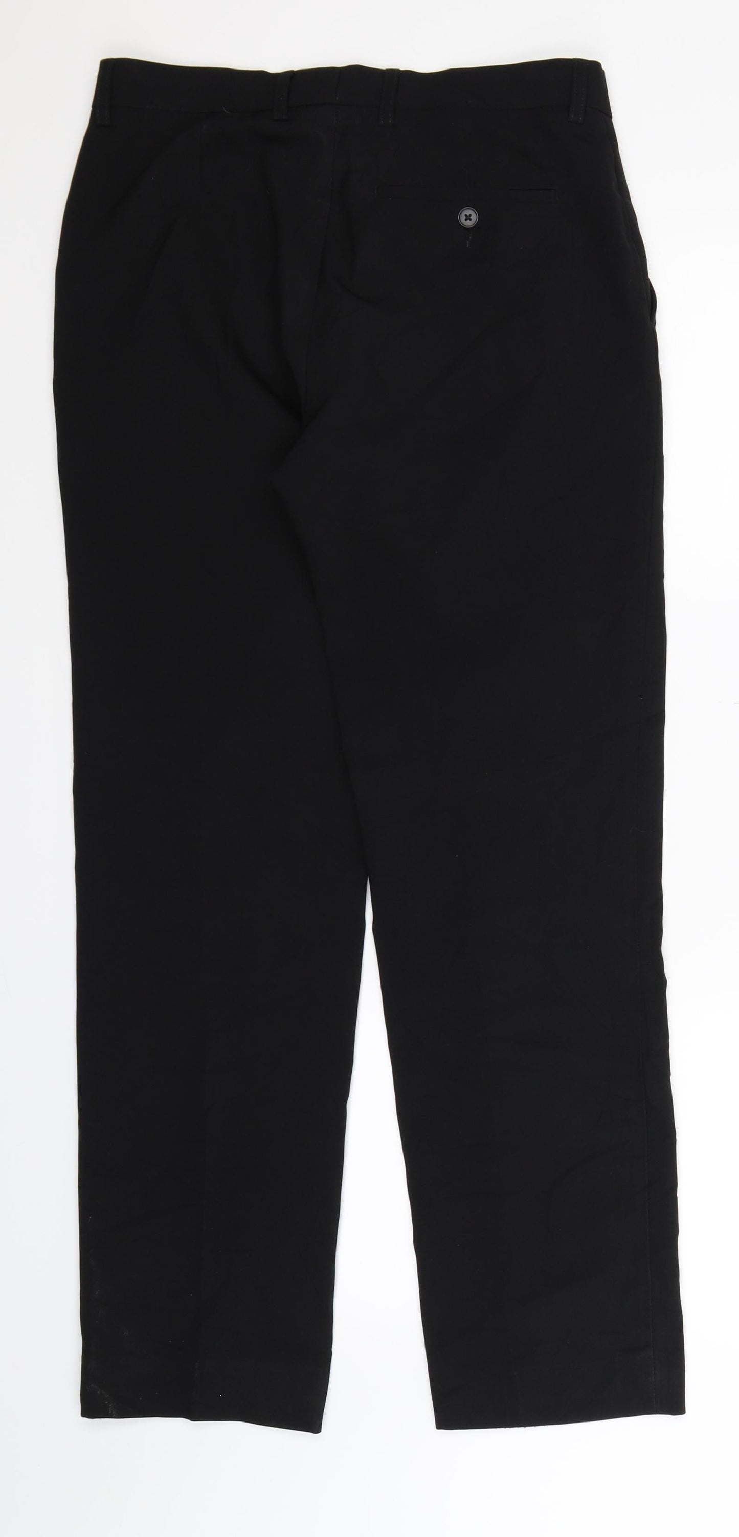 George Mens Black   Dress Pants Trousers Size 30 L31 in