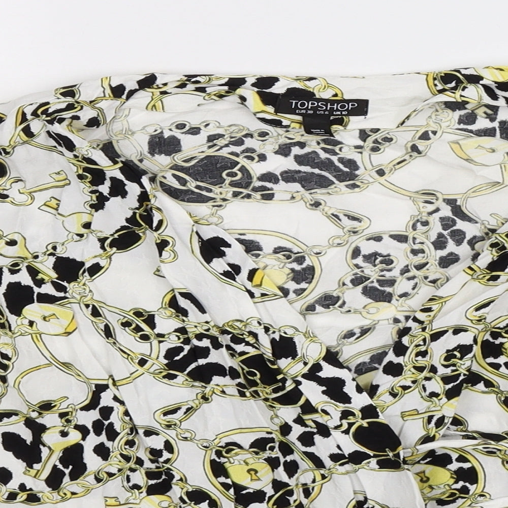 Topshop Womens White   Basic Blouse Size 10