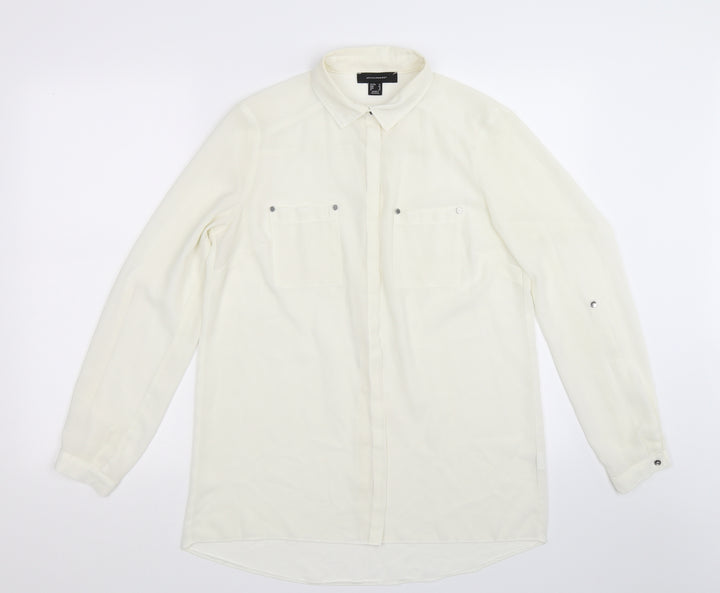 Atmosphere Womens White   Basic Button-Up Size 12