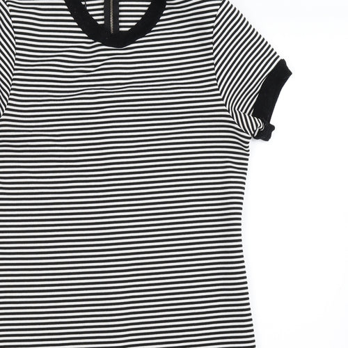 Georhe Womens Multicoloured Striped  T-Shirt Dress  Size 12