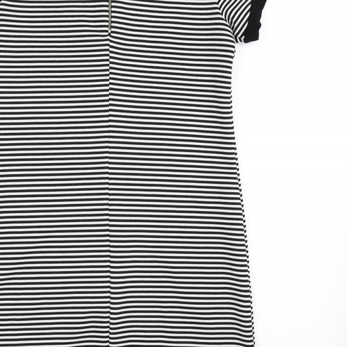 Georhe Womens Multicoloured Striped  T-Shirt Dress  Size 12