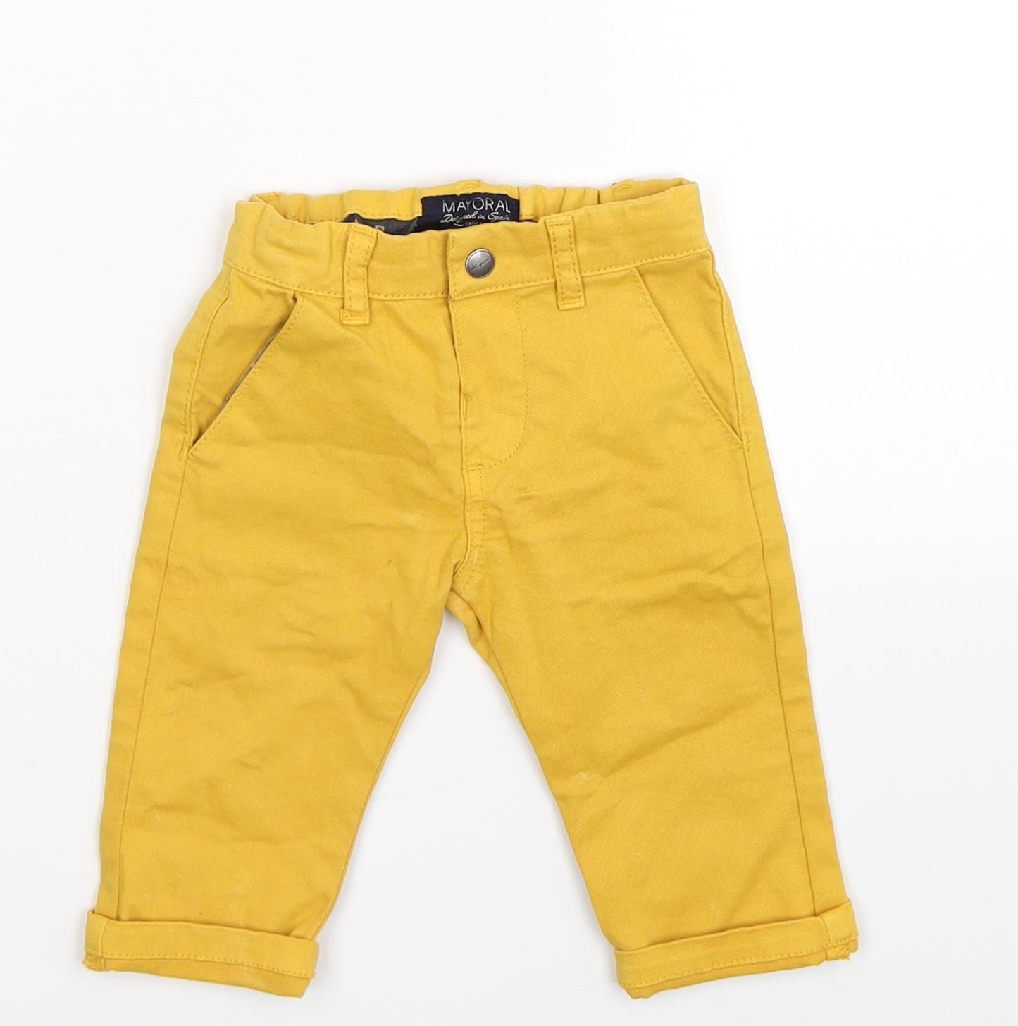 Mayoral Baby Yellow   Capri Trousers Size 6-9 Months