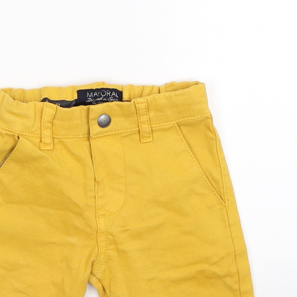 Mayoral Baby Yellow   Capri Trousers Size 6-9 Months